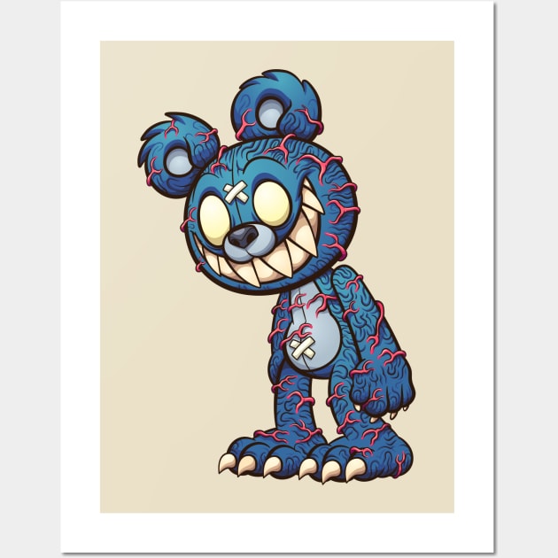 Scary Teddy bear Wall Art by memoangeles